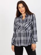 Koszula damska z długim rękawem, szara, Factory Price