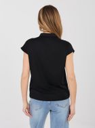 Koszulka polo damska z krótkim rękawem, czarna, Sublevel