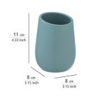 Kubek na szczoteczki, ceramiczny, Badi, błękitny