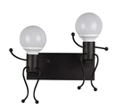 Lampa ścienna podwójna, Kinkiet Loft podwójny, czarna