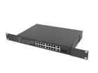 Lanberg, switch, RACK 19" 16X 100MB POE+/2X COMBO GIGABIT, 250W, NIEZARZĄDZALNY, RSFE-16P-2C-250
