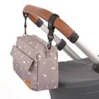 Lassig, Casual Label, torebka-organizer do wózka, 2w1, Blocks taupe