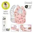 Lassig, Happy Fruits Cherry, zestaw śliniaków wodoodpornych, 6m+, 2 szt.