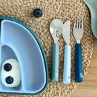 Lassig, Tiny Team, zestaw sztućców ze stali nierdzewnej z silikonową rączką, piesek, 3 szt.