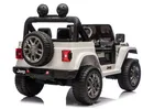 Lean Cars, Jeep Rubicon, pojazd na akumulator 4-4, DK-JWR556 4-200W 24V, biały