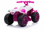 Lean Cars, quad, pojazd na akumulator, TR1805, biało-różowy