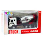 Lean Toys, betoniarka metalowa, interaktywny pojazd budowlany