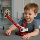 Lean Toys, dźwig gąsienicowy z regulacją, pojazd budowlany