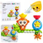 Lean Toys, gąsienica z małpką, zabawka do kąpieli