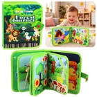 Lean Toys, książeczka sensoryczna 3D, filcowa, dzikie zwierzęta