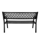 Lean Toys, ławka ogrodowa, metalowa, czarna, 120 cm