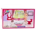 Lean Toys, łazienka z wanną dla lalek, różowa