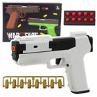 Lean Toys, pistolet na piankowe naboje, łuski, biały