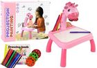 Lean Toys, projektor do nauki rysowania, dinozaur, różowy