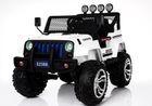 Lean Toys, Samochód Jeep, pojazd na akumulator, biały