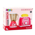Lean Toys, toster i blender, małe AGD, zabawka interaktywna, różowe