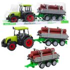 Lean Toys, traktor rolniczy z przyczepą do drewna