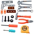 Lean Toys, zestaw majsterkowicza, piła łańcuchowa z akcesoriami, interaktywna