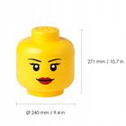 LEGO, duża głowa, pojemnik do przechowywania, girl, rozmiar L, 8,5l