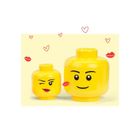 LEGO, mała głowa, dziewczynka, pojemnik do przechowywania