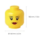 LEGO, mała głowa, pojemnik do przechowywania, girl, rozmiar S, 2l