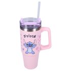 Lilo i Stitch, Bottled Bliss, kubek termiczny ze słomką, różowy, 900 ml
