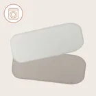 Lionelo, bambusowe prześcieradło z gumką, biały/beżowy, 28-70 cm, 2 szt.