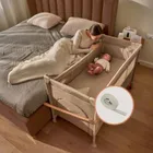 Lionelo, Ellen, łóżeczko turystyczne z funkcją dostawki, 3w1, beige