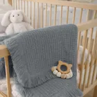 Lionelo, kocyk muślinowy, Dove Grey, 70-100 cm