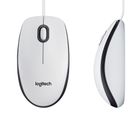 Logitech, M100, mysz, white