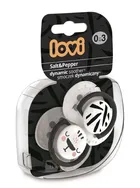 Lovi, Salt&Pepper, smoczek dynamiczny, silikonowy, 0-3m, 2 szt.