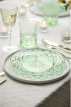 Lyngby Glas, talerze, Sorrento, 21 cm, 4 szt., zielone