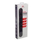 Maclean, listwa zasilająca, 5 gniazd + 3xUSB, czarna, 110-240V, AC 50/60HZ, 2.1A, MAX 2500W, 1,5m