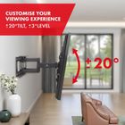 Maclean, uchwyt do TV, max VESA 600-400, 32-85", 60 kg, regulacja kąta w pionie i poziomie, PROFIL 65-390 mm, czarny, MC-789