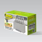 Maestro, zestaw noży i desek na podstawce, szary, MR-1412