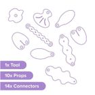 Makedo, Deco-Props, zestaw kreatywnych kształtów dekoracyjnych, Blobbies, 25 elementów