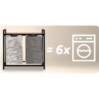 Massido, kosz na pranie, dwukomorowy na stelażu, 80l