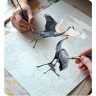 Massido, obraz do malowania po numerach, Żurawie, 40-50 cm