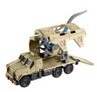 Matchbox, Jurassic World, transporter dinozaurów, zestaw z figurką Velociraptor