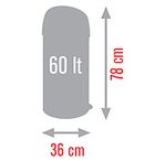 Meliconi, kosz na śmieci Soft Touch 60 L, połysk, czarny