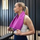 Meteor, ręcznik szybkoschnący, bakłażanowy, rozmiar L, 80-130 cm