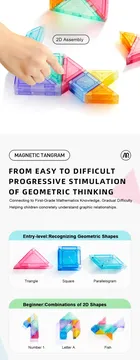 Mideer, tangram, klocki magnetyczne 3D z klepsydrą