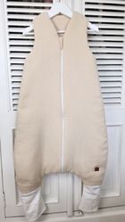 MimiNu, całoroczny śpiworek z nogawkami, muślin, ciepły beż, TOG 2-2.5, rozmiar M, 2-6 l