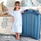 MimiNu, ponczo termofrotte z kieszonką, róż, 1-4 l.