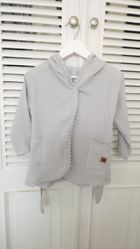 MimiNu, szlafroczek muślinowy, szary, rozmiar 86, 6m-2 l.