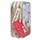 Miss Melody, Poppy Sand, piórnik rozkładany, potrójny, z wyposażeniem