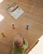 Modu, Baby Activity Set, zestaw klocków aktywizujących z funkcją jeździka, Burnt Orange/Dusty Green