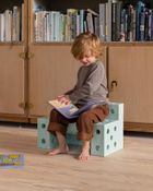 Modu, Dreamer Set, kreatywne klocki rozwijające motorykę dużą, z funkcją jeździka, miętowy