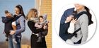 MoMi, Collete, nosidełko tekstylne z kapturem, szare
