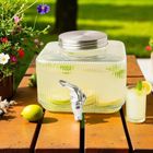 Mplco, słój z kranikiem, szklany, 3l